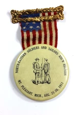 1911 North Eastern Soldiers and Sailors Ass'n Reunion Ribbon and Medal