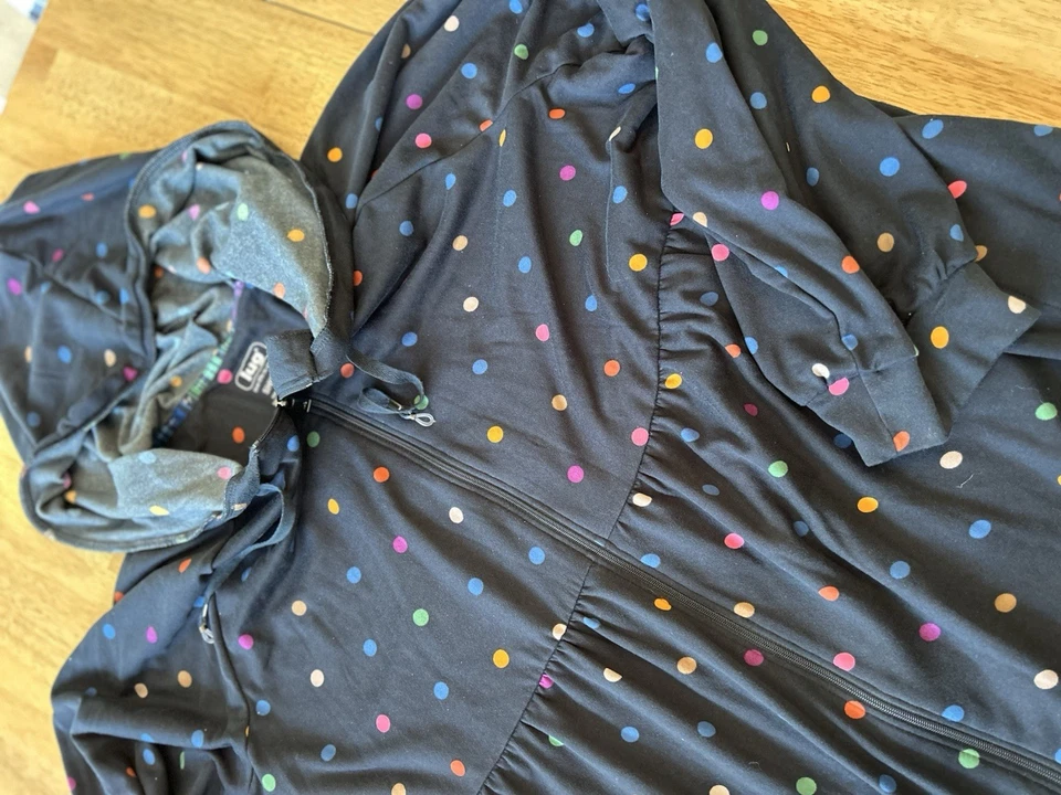 Lug Shimmy Sudadera con Capucha Túnica 2X Azul Lunares Cremallera Chaqueta Viaje Ligera Foto 3 de 4