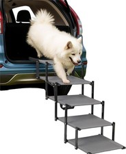Portable 4-Step Dog Ramp Folding Non-Slip Pet Ladder Stairs for Truck SUV Car