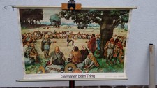 Schulwandkarte,Rollbild " Germanen beim Thing "
