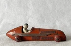 Vintage DINKY TOYS Toy Car 23f ALFA-ROMEO Racing Car with Driver #piM