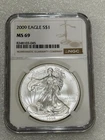 2009 Silver Eagle  NGC MS 69 Brown Label ~ PRISTINE ~ NO SPOTS (045)