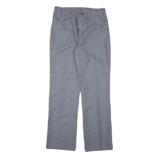 WRANGLER Mens Polyester Blend Blue Regular Straight Trousers W30 L31 Classic Zip