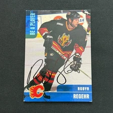 ROBYN REGEHR FLAMES AUTOGRAPH AUTO 99-00 BAP MEMORABILIA #304 *70924