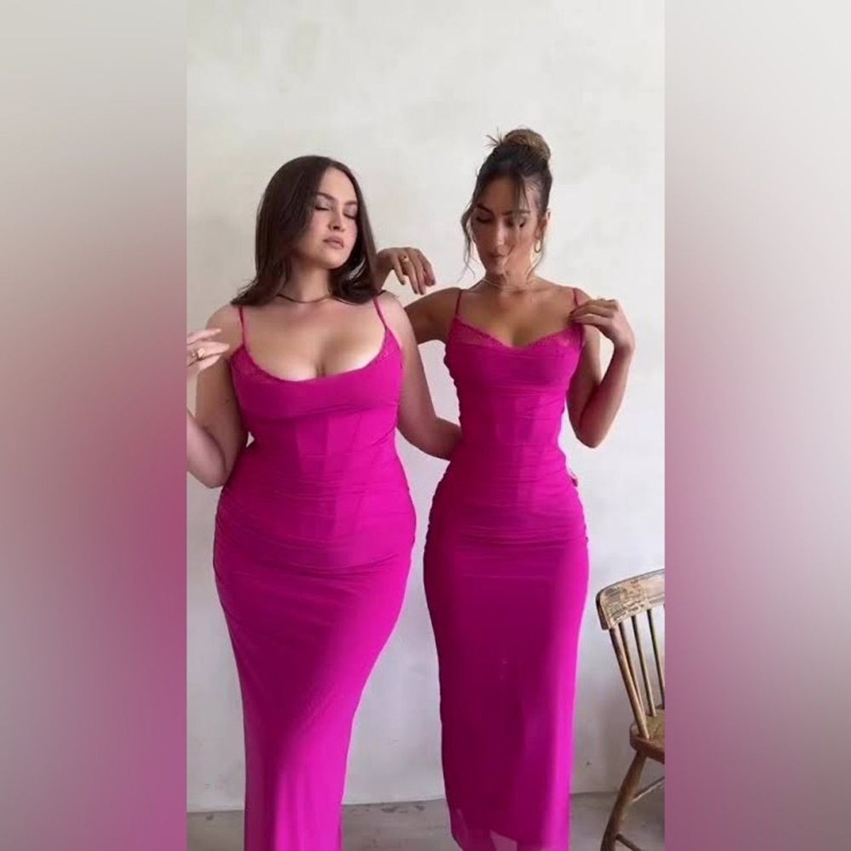 knee length dresses for ladies House of CB Seren Maxi (Pink)| Rent with Iz