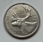 1960 Canada Canadian Caribou Quarter 25 Cents Elizabeth II 80% Silver