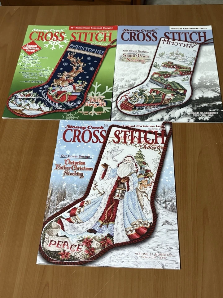 Lot of 13 Stoney Creek Cross Stitch Magazines Holidays Christmas 2013 2014 2015 - Image 2 of 4