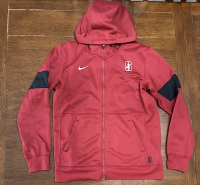 Men s Stanford Cardinals Nike Size M Dri Fit Full Zip Red Jacket Hoodie