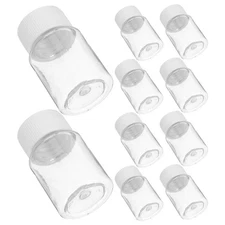 20 Pcs Clear Plastic Refillable Bottles 15 Ml With Screw On Lids For Lab Use