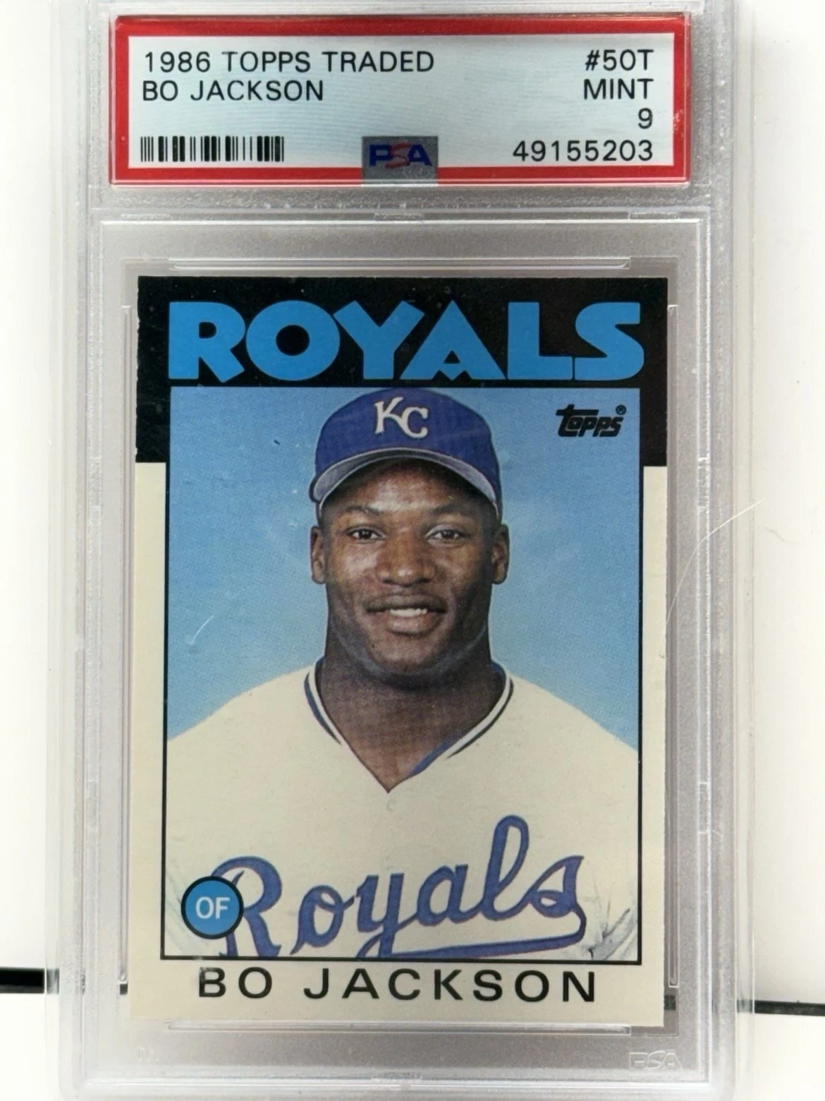 Deal for 1986 Topps Traded Baseball - Bo Jackson #50T - PSA 9 Mint - RC Rookie Card