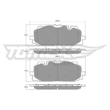 Satz Bremsbeläge Bremsklötze vorne für VW Touareg CR7 | 23848592