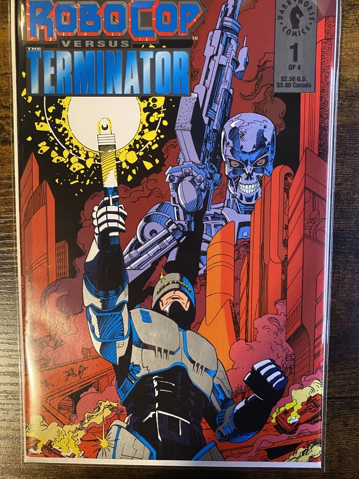 ROBOCOP VS TERMINATOR #1-4 FULL RUN VF/NM DARK HORSE 1992 FRANK MILLER W/INSERTS - Image 2 of 4