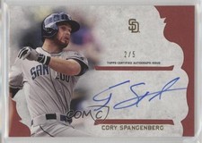 2015 Topps Supreme Simply Supreme Red 2/5 Cory Spangenberg #SSA-CS Auto 0b5
