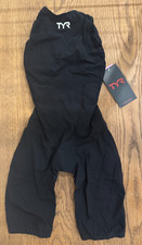 TYR Women Girls Black 26L Tracer Light Aeroback Swim Short John USA Made New Box