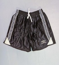 Vintage Umbro Soccer Shorts 80s 90s Y2K Size Adult S Black with white