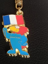 Porte-clés Drapeau France Avec Footix – Coupe Du Monde De Foot 1998 – Collector France 98