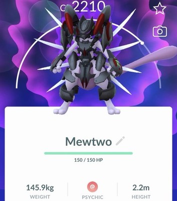 Pokemon Tra-de Go Armored Mewtwo Registered/30 Days
