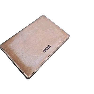 Bree Mini-Geldbörse mit Doppelfaltung für Herren hellbraunes Leder Kartenetui Ausweisbrieftasche