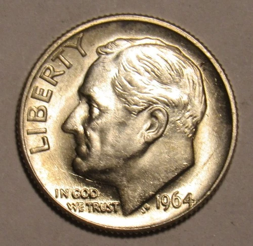 1964 D ROOSEVELT DIME , 90% Silver BU