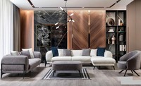 Moderne Couchgarnitur Ecksofa L-Form Sofas Dreisitzer Sessel StoffmöBel