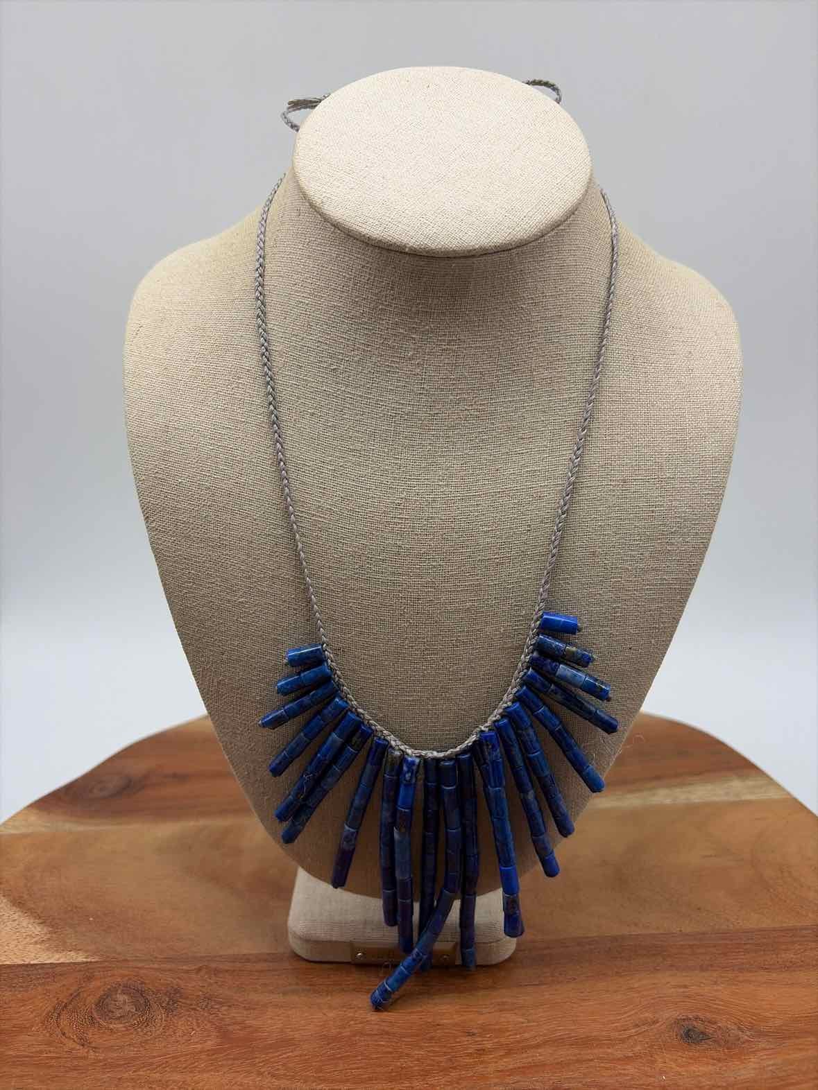 Blue Lapis Statement Necklace - image 4