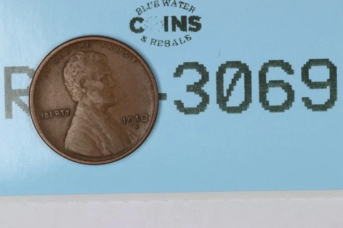 1910-S 1c LINCOLN WHEAT BACK CENT PENNY VF + VERY FINE RAW-3069