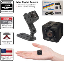 Mini Action Security Camera No WiFi Portable Body Cam Small SD Card Video Record