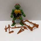 Vintage 1988 TMNT Raphael Playmates Raph Action Figure 100% Complete Hard Head