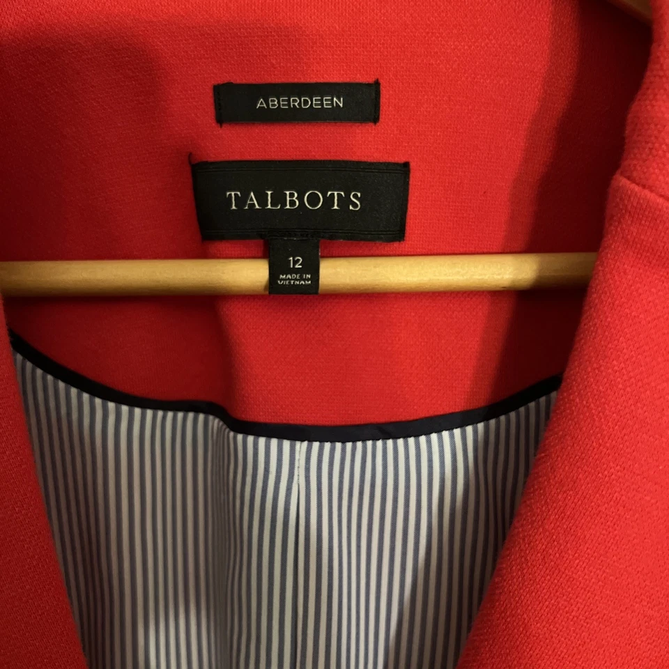 Talbots ABERDEEN KNIT BLAZER soft textured blue womenswear women’s 12P NWOT - Image 3 of 4