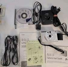Canon PowerShot S10 2.1MP Camera Charger, Manuals, Cables TESTED