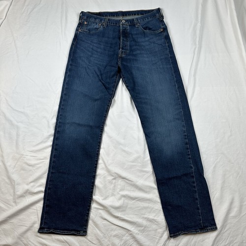 Levi’s 501 Jeans Men’s 34x34 Blue Denim Straight Leg Fit Button Fly Modern