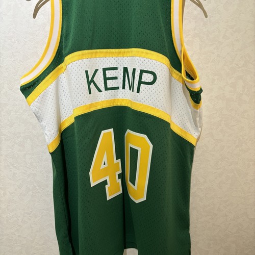 Shawn Kemp 40 Sonics Jersey Medium Mitchell Ness Hardwood Classics Basketball - Picture 3 of 11