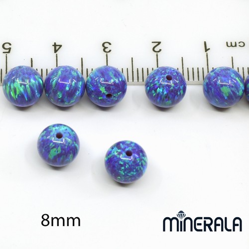 PURPLE W. GREEN SPARKS SYNTHETIC LAB CREATE OPAL ROUND BEADS FULL DRILL WP001FD - Picture 10 of 11