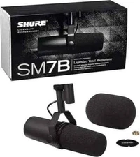 Shure SM7B Cardioid Dynamic Vocal Broadcast Microphone Sealed in box Black