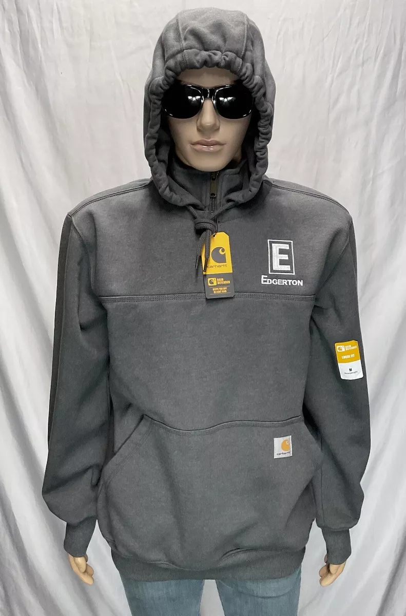 NWT CARHARTT Rain Defender 1 4 Zip HEAVYWEIGHT Hoodie Sweatshirt men M