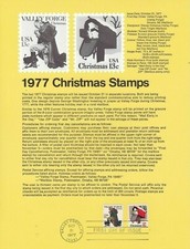 Product Image: WASHINGTON PRAYING AT CHRISTMAS VALLEY FORGE 1977 USPS FD Souvenir Page #1729-30