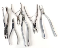 Lot of 6 Clev-Dent Extracting Dental Forceps Stainless Steel w 1E 150 A