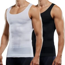 Mens Compression Shirt to Hide Gynecomastia Moobs Slimming Body Shaper Vest Top