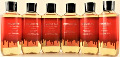 QTY 6 - Bath & Body Works Men's IMMORTAL 3-1 Hair Face Body Wash Gel 10oz