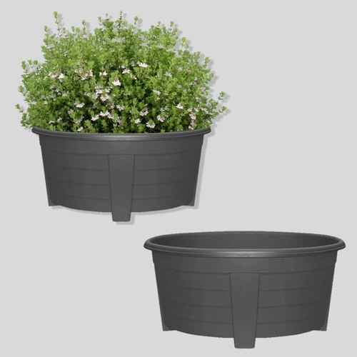 55cm Plastic Oval Planter Pot Garden Patio Balcony Flower Outdoor Plant Pots - Picture 5 of 46