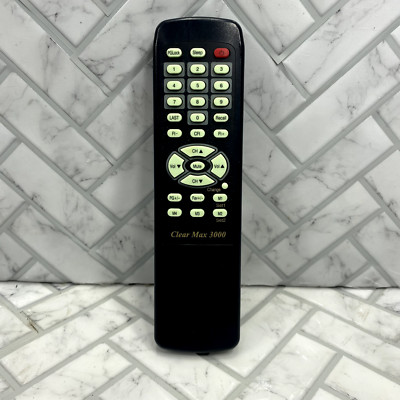 Clear Max 3000 Cable Box Remote Control Clean Tested & Works SEE VIDEO