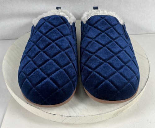 Spenco Womens Size 10 D Dark Blue Velveteen Orthotic Slipper - Picture 2 of 7