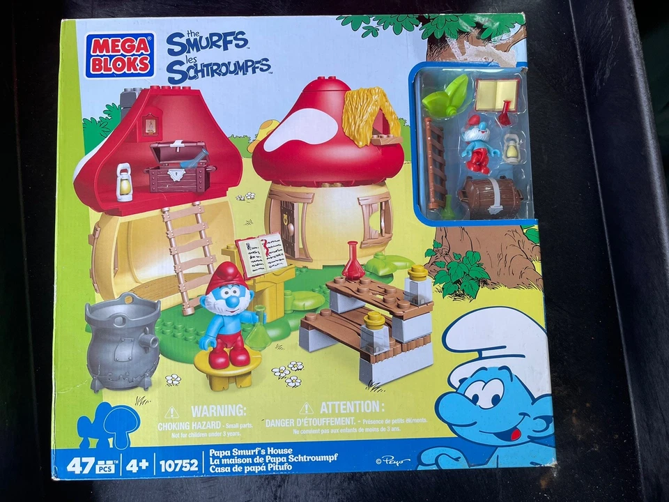 3 Papa Smurf's House 47 Pcs Mega Bloks 10752 MEGA Brands 2012 NEW in Box - Image 3 of 4