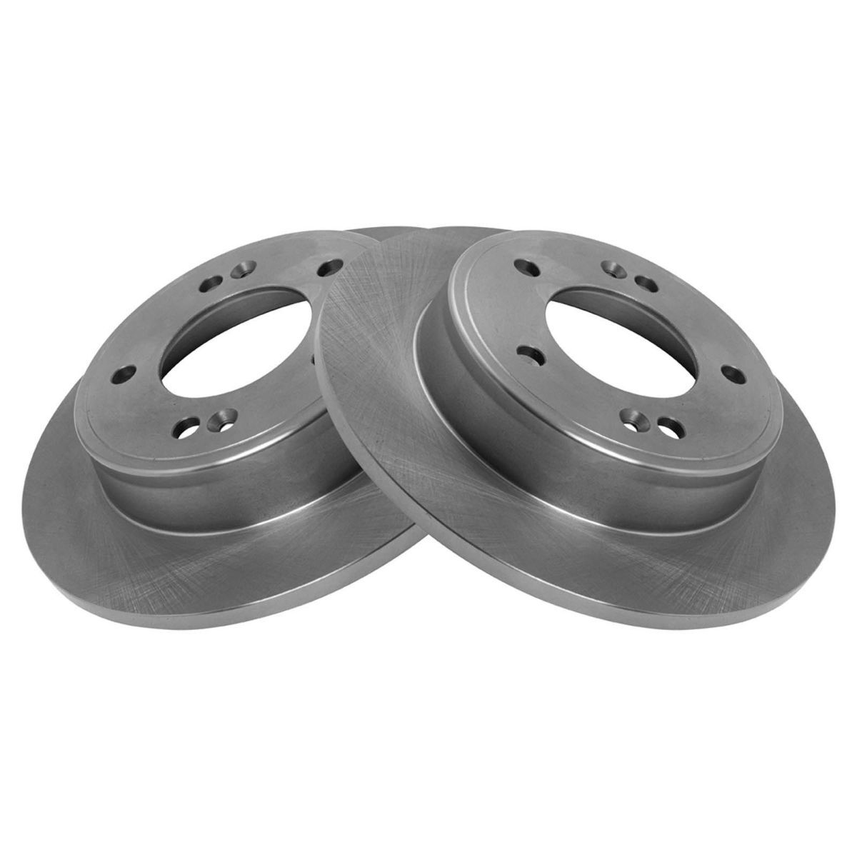 TRQ Rear Disc Brake Rotor Pair Kit of 2 for Kia Forte Hyundai Elantra