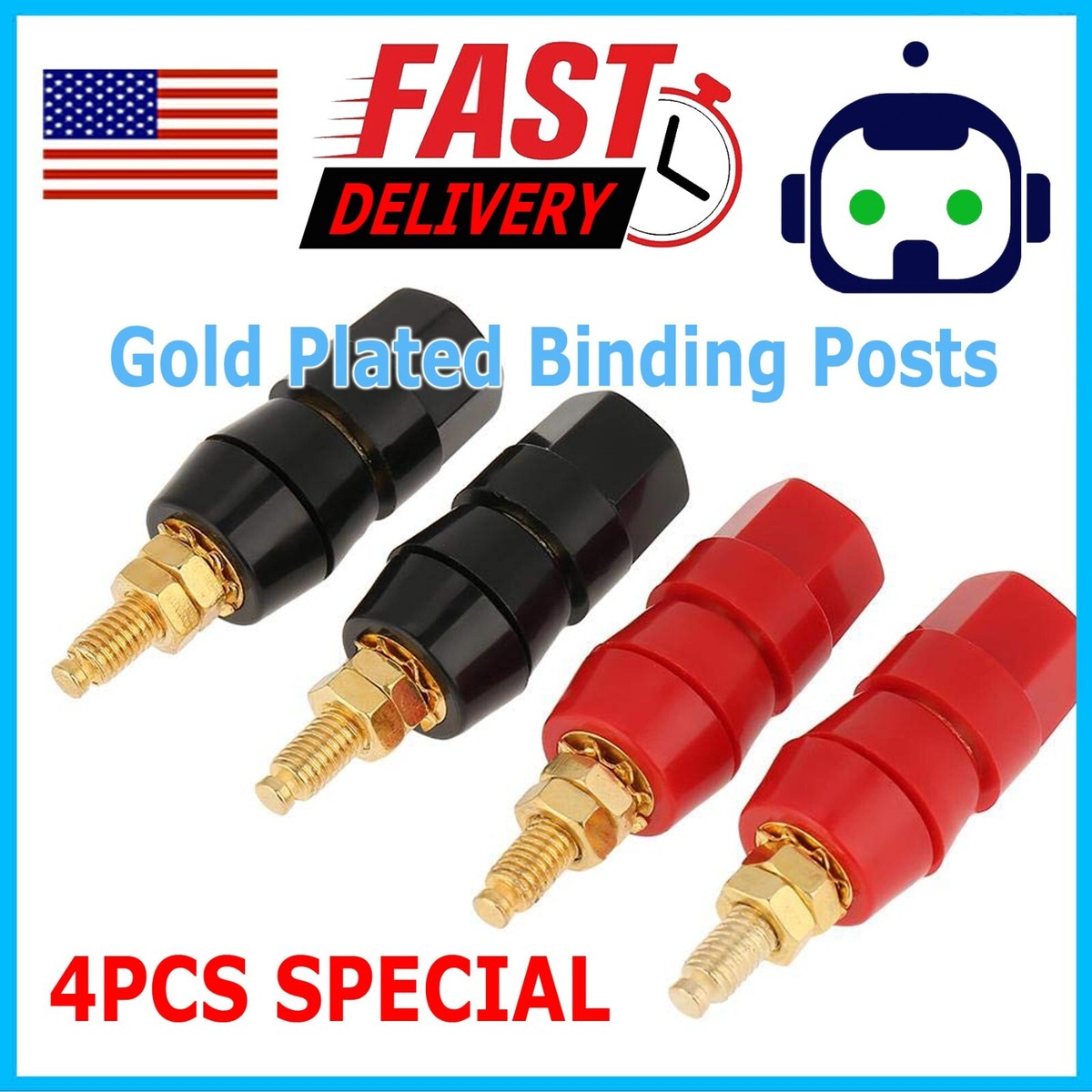 25pcs 5-Color 4mm Banana Binding Post Speaker Terminals - AV-C50-5 By CablesOnline 13 thumbnail image