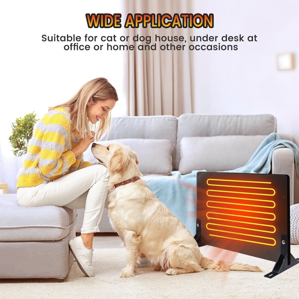 120W Pet Heating Pad for Cats, Dogs Chicken Coop Heater 95167°F