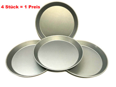 4er SET Pizzaform Pizzablech Ø 24cm Backblech Ofenblech Rund Antihaft NEU**