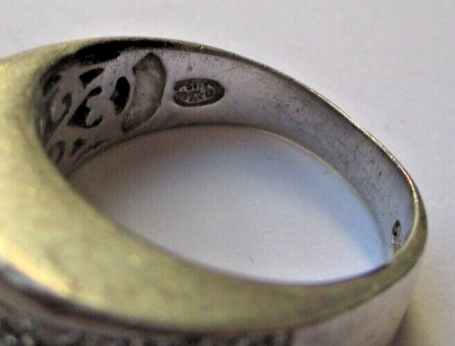 size 59 solid silver hallmarked diamond crystal p… - image 4