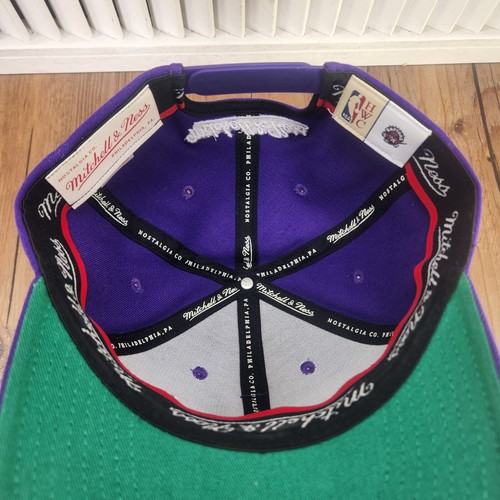 Toronto Raptors Mitchell Ness Hardwood Classic Snapback Hat Cap Purple Red NBA - Picture 9 of 10