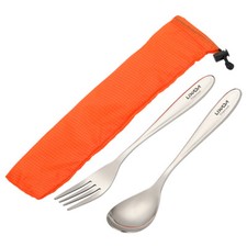 Lixada Titanium Dinner Spoon and Fork Outdoor Camping Flatware Cutlery Set